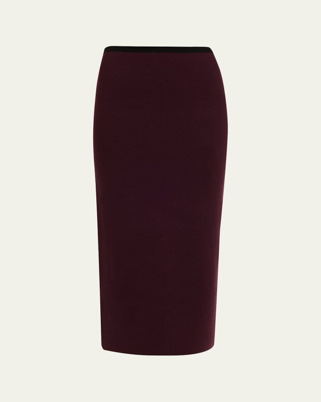 Alina Merino Wool Midi Pencil Skirt